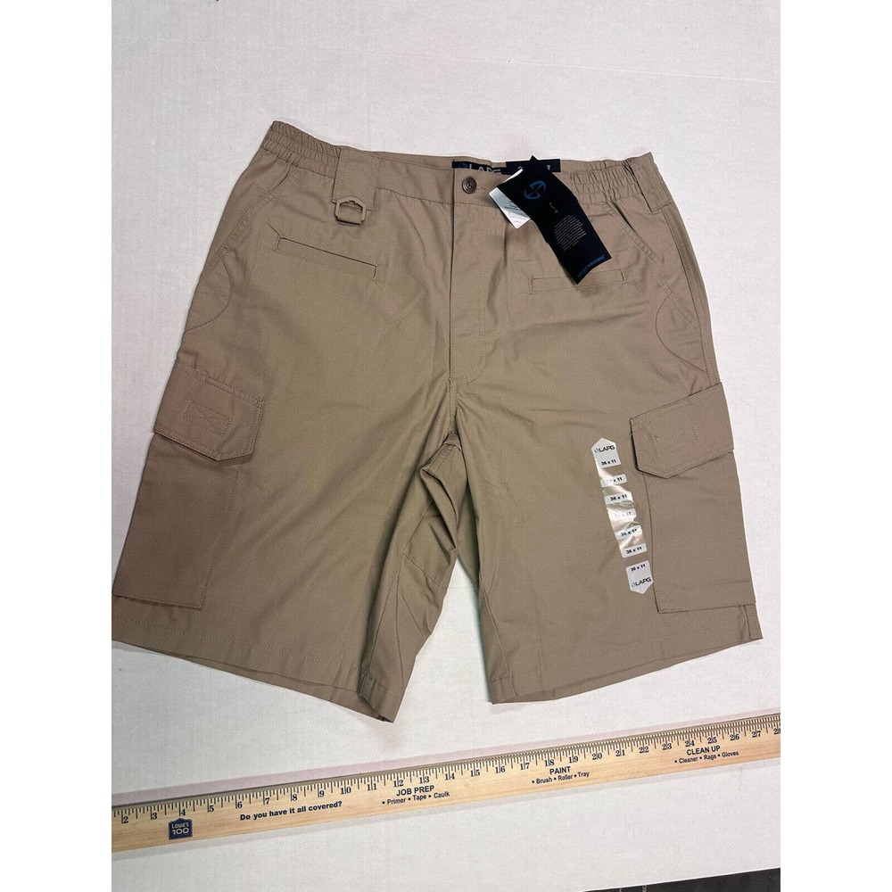 LAPG La Police Gear Men Size 36/11 Operator Tactical Shorts Cargo Brown Rip Stop